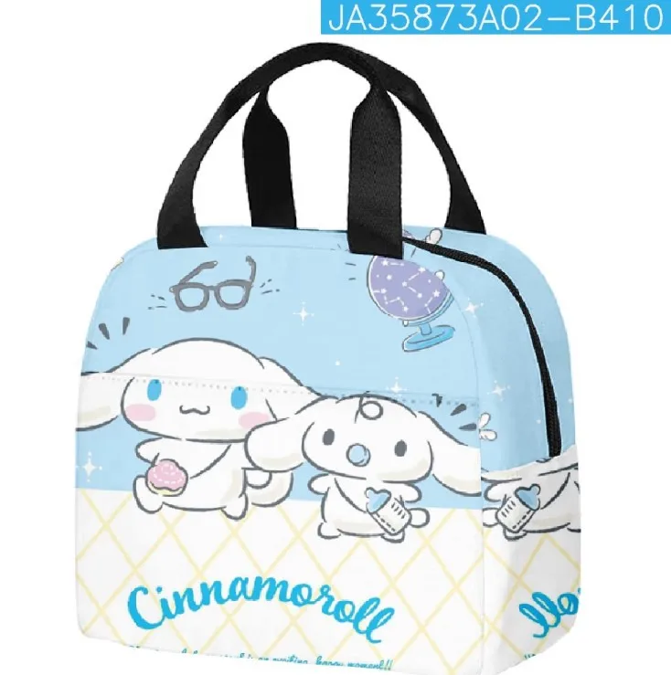 MINISO-Mochila infantil fofa dos desenhos animados, Sanrio Kuromi Melody Cinnamoroll, lancheira ao ar livre do estudante, bolsa de escola Anime