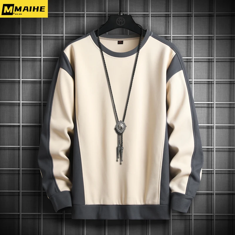 

Streetwear Retro oversized men's sweatshirt Fashion design Patch Hip hop jumper Long sleeve men's Harajuku trend O collar hoodie