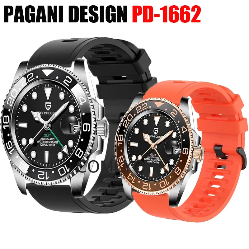 Cinturino Per Pagani Design Pd-1662 Cinturino Donna Uomo Smart Watch Braccialetto Morbido In Silicone