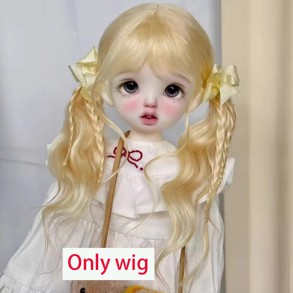 1/6BJD Perücke Pony Pferdeschwanz Lockige Weiche Mohair Perücke Zöpfe Geeignet für 30 cm DD SD Puppe Perücke Spielzeug Zubehör 6-7 Zoll Haar – Detail 8