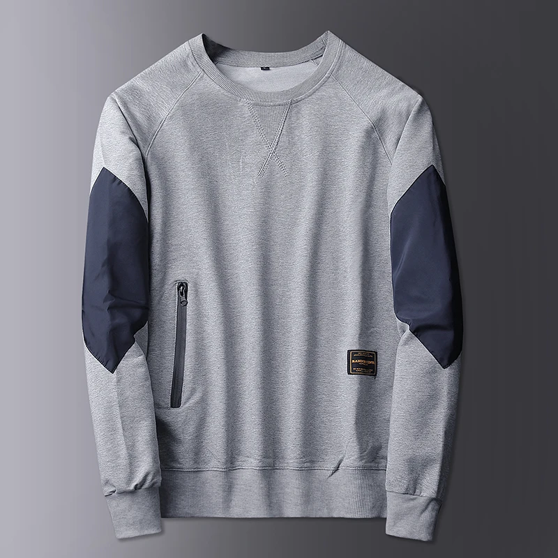Fashion O-Neck Spliced Zipper All-match Sweatshirts Men's Clothing 2024 Spring Autumn New Loose Korean Tops Casual Sweatshirts