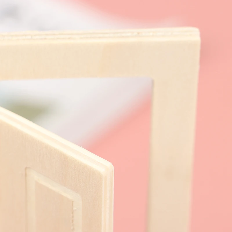 1 Stück Miniatur Miniatur Innen Holztür Möbel Zubehör für DIY Puppenhaus Dekorationen Kinderspiel zeug Geschenk – Detail 6