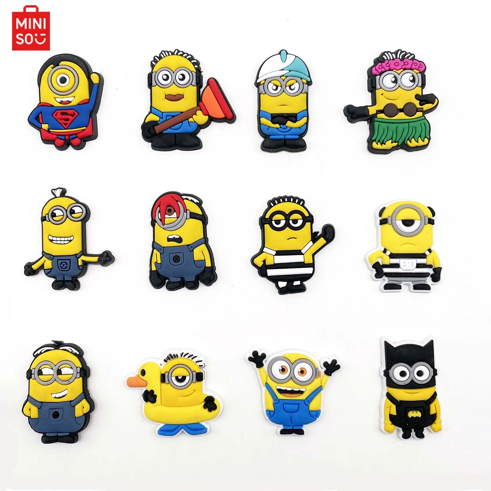 Shoe Charms 12pcs/set Cartoon PVC Accessories DIY Shoe Decoration For Clogs Sandal Garden Buckle X-mas Gifts For MINISO