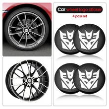 

4PCS 56MM Transformers Autobots Deception Car Wheel Center Hub Caps Badge Emblem Sticker Decal Wheel Dust-proof covers