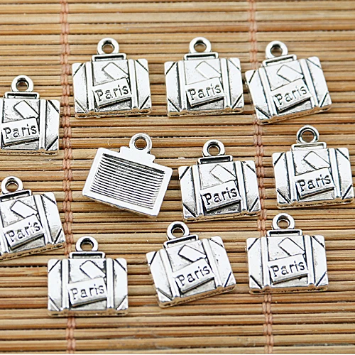 

20pcs 13*12mm Tibetan Silver Tone Paris Lettering Charms EF1590 Charms for Jewelry Making