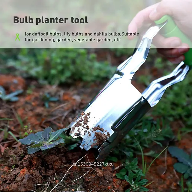Kerti Izzó Ültetvényes Hordozható Automatikus Palánta Transzplanter Füves Dugó Szerszám Mélységjelző Őrölt Palánták Eltávolító - Image 2