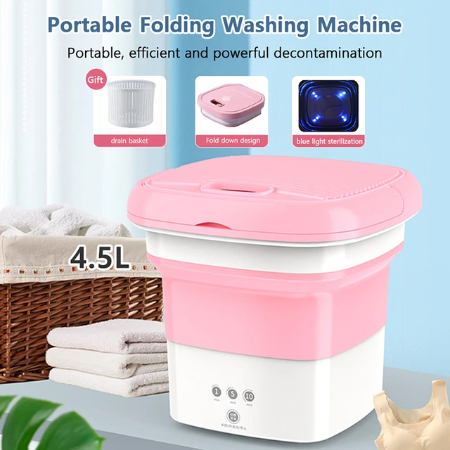 Portable Washing Machine With Spin Dryer Automatic Mini Underwear Sock  110V/220V Washing Machine With Centrifuge 4.5L - AliExpress