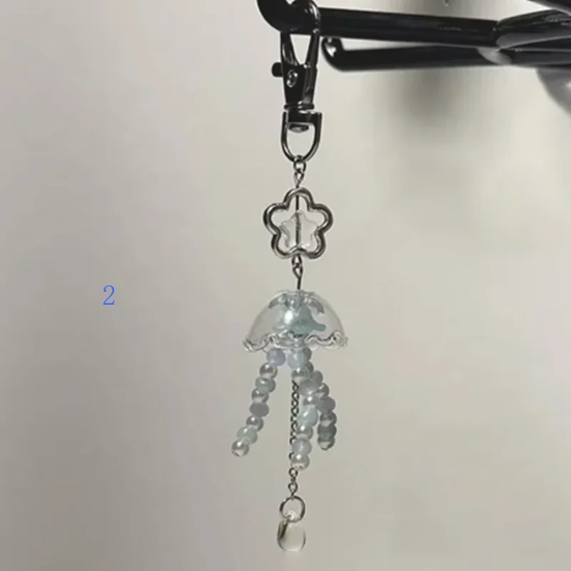 Jellyfish Phone Charm Ocean Theme Keychain