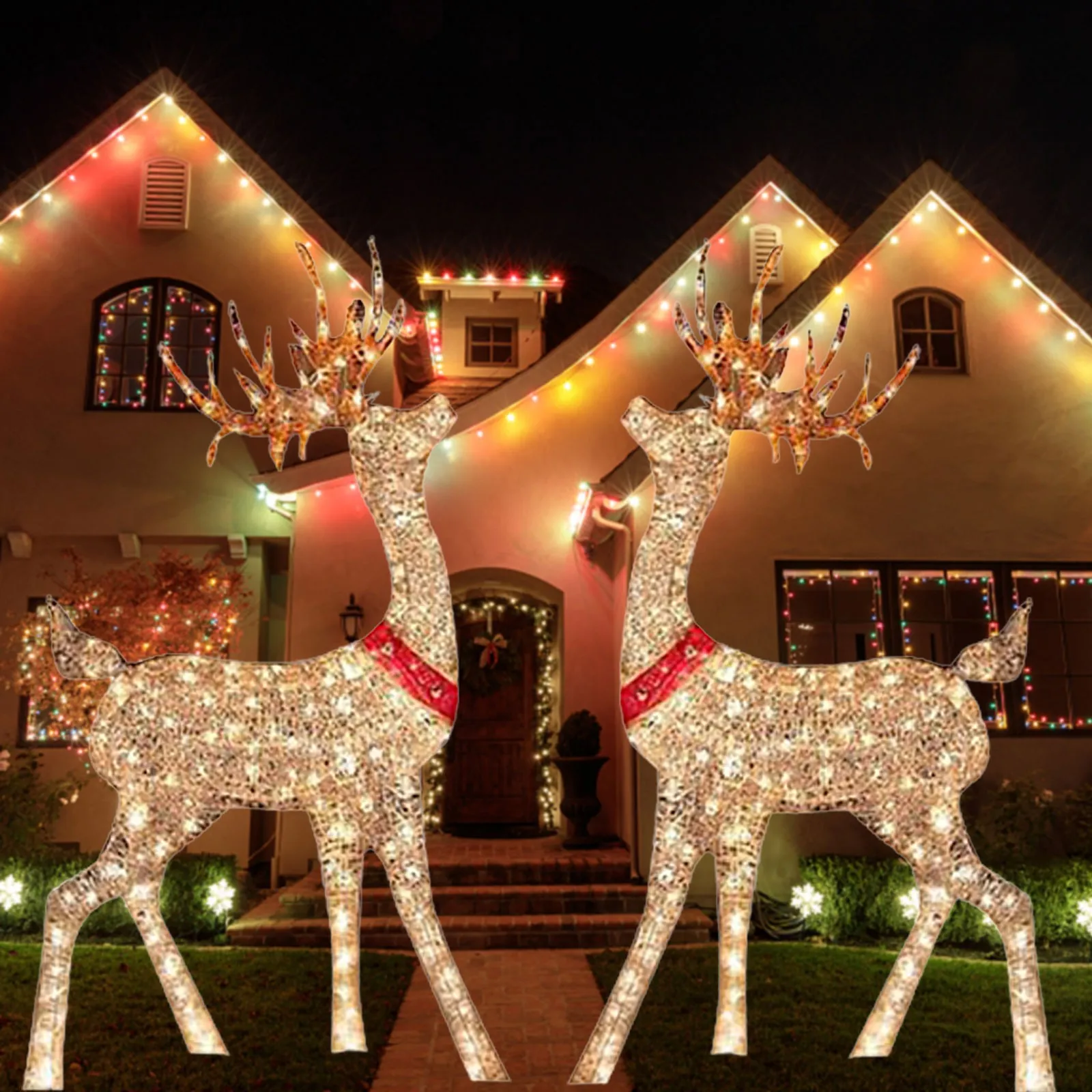 Christmas Deer Sleigh 2