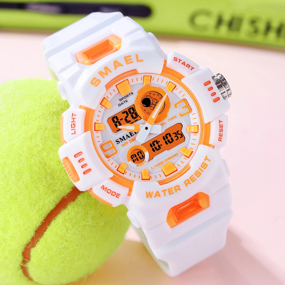 SMAEL Midsize Digital Watch Women Youth Vitality Multifunctional Sport Electronic and Quartz Wristwatch School Girl Stopwatch digital watch