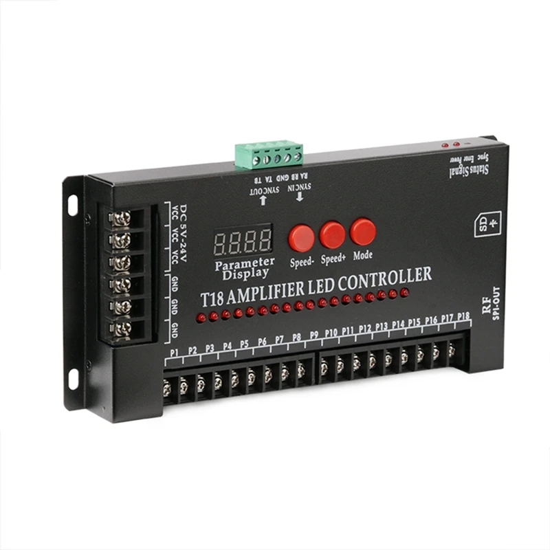 

18CH Output Single Color Strip Light /6 RGB Strip Light Programmable Controller, Light Turn On Order Control Durable