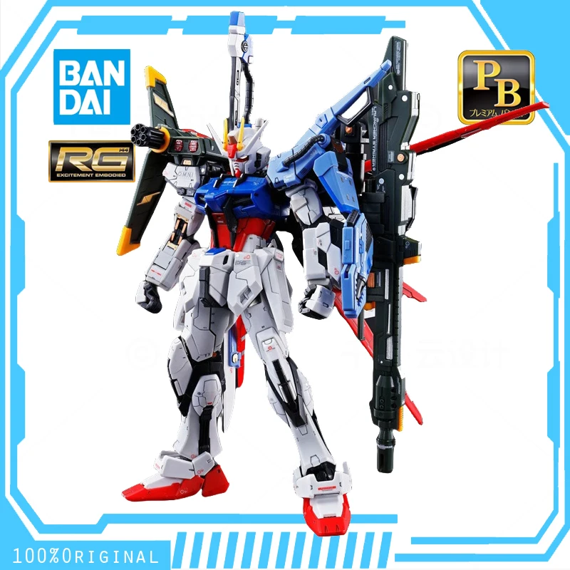 

In Stock BANDAI ANIME RG 1/144 PB LIMITED GAT-X105+AQM/E-YM1 PERFECT STRIKE GUNDAM Assembly Model Kit Action Toys Figures Gift