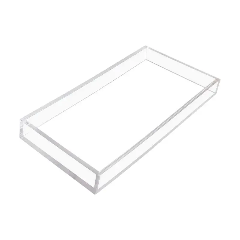 Hochwertiges, handgefertigtes Badezimmer-Ablagefach aus klarem Acryl für die Organisation von Seifenschwämmen und D2RD – Detail 1