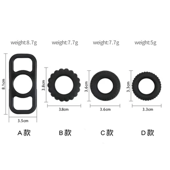 Cock Lock Ring Scrotum Bind Elastic Sex Toys for Men Erection Penis Ring Male Dice Delay Ejaculation Liquid Silicone 2