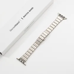 Elegant Stainless Steel Metal Strap for Apple Watch - Women's Edition (Starlight)