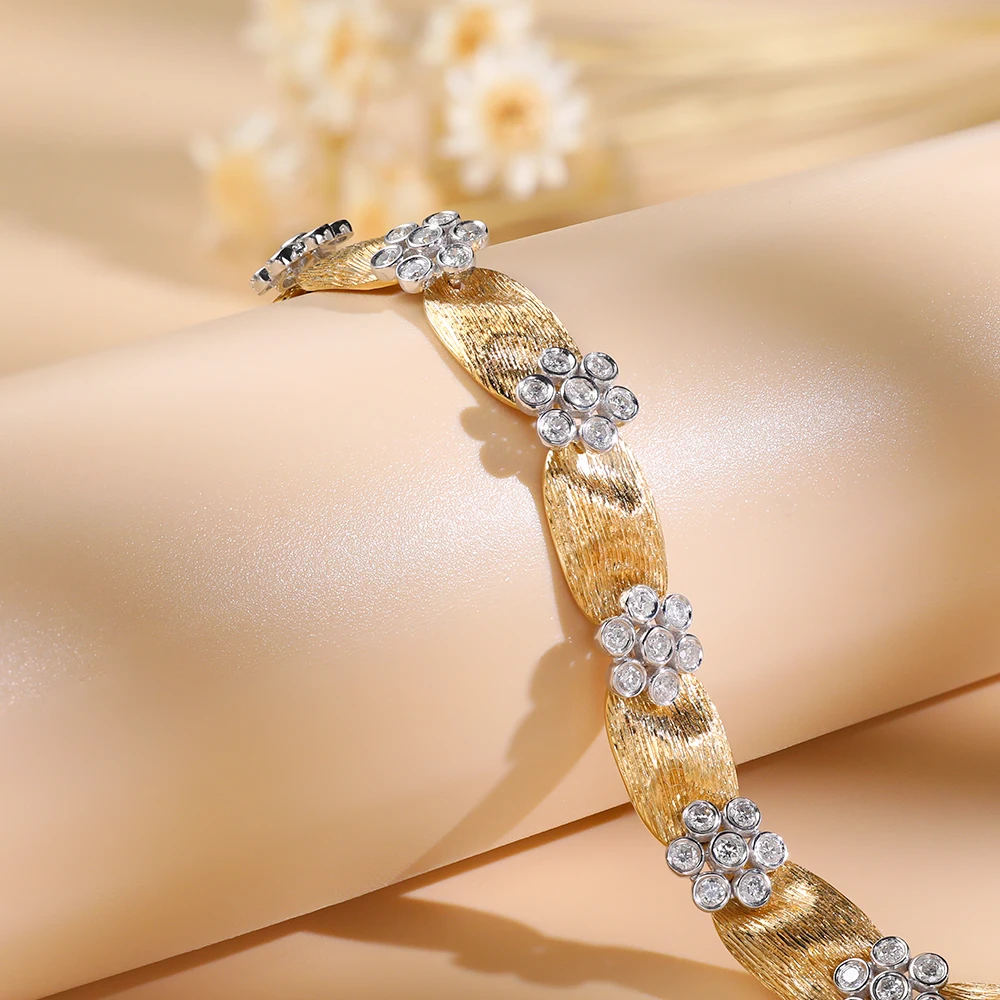 S978839b2301c472ba86c31385e1237917 M-JAJA 100% Natural Diamond bracelet F Color VSI Clarity Solid 18k White Gold AU750 Engagement Wedding for Women Fine Jewelry