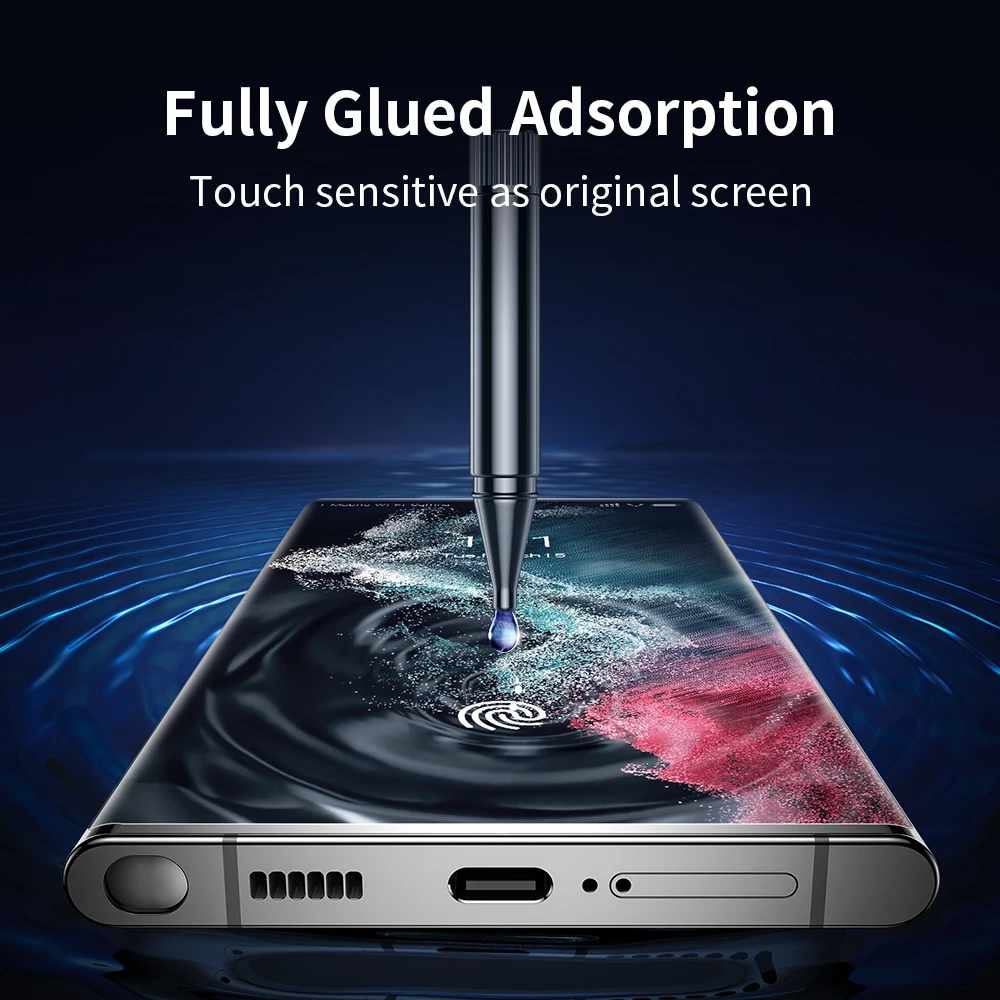 SmartDevil Full Glue UV Tempered Glass for Samsung Galaxy S22 Ultra description image 3