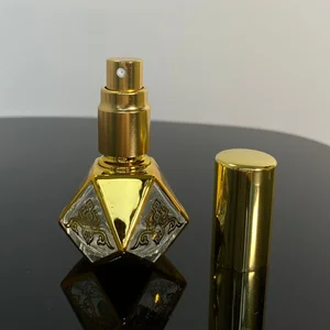 Image for Perfume Bottle Glass 8ml Spray Bottles Gold Sample 