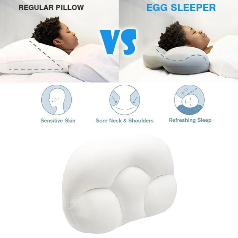 Body Massager All-round Sleep Pillow Neck Massager Sleeping Memory Foam Egg Shaped Head Massage Cushion Head Massager Health_voghion.com