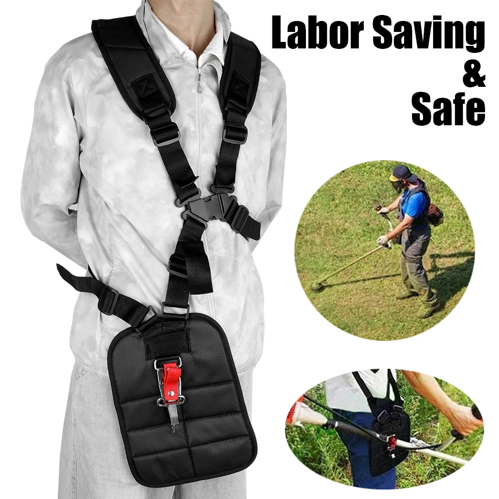 Double Trimmer Shoulder Adjusted Band For Brush Cutter & Trimmer Garden Lawn Mower Power Pruner Harness Strap Belt Grass String