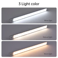 Motion Sensor Light Wireless LED Night Light USB Rechargeable Night Lamp Cabinet Wardrobe Lamp Under Backlight For Kitchen Led 2