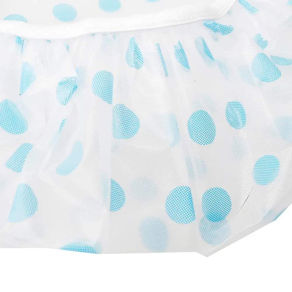 3Pcs Women Shower Cap Waterproof Wide Elastic Band Reusable Bashroom Cap Fashion Wave Point Shower Hat Bathroom Accessories 4