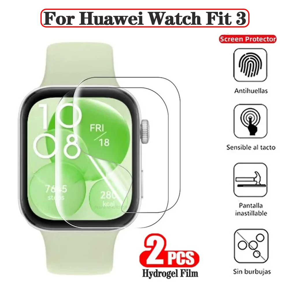 

Гидрогелевая пленка для Huawei Watch Fit 3, протектор экрана HD, мягкая защитная пленка против царапин для Huawei Fit 3, аксессуары без стекла