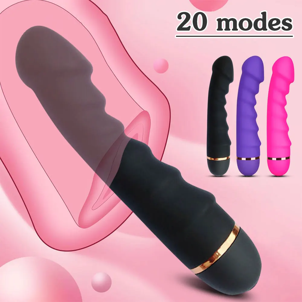20 Modi Vibrator Weicher Silikondildo Realistischer Penis Starker Motor G-Punkt Klitorisstimulator Weiblicher Masturbator Erwachsenes Sexspielzeug 1