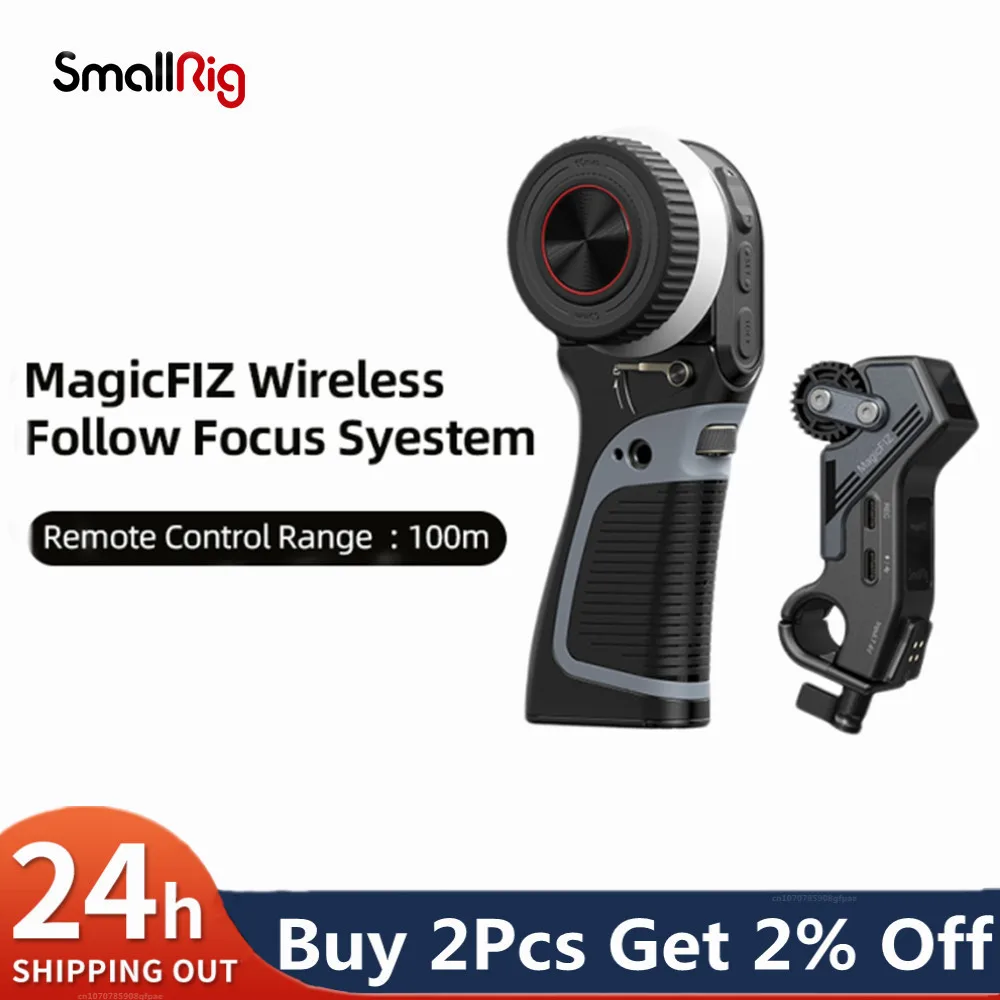 Smallrig Magicfiz Wireless Follow Focus Handgrip Kit Ricarica Rapida 100M Telecomando Per Dslr 3781 3782 3918