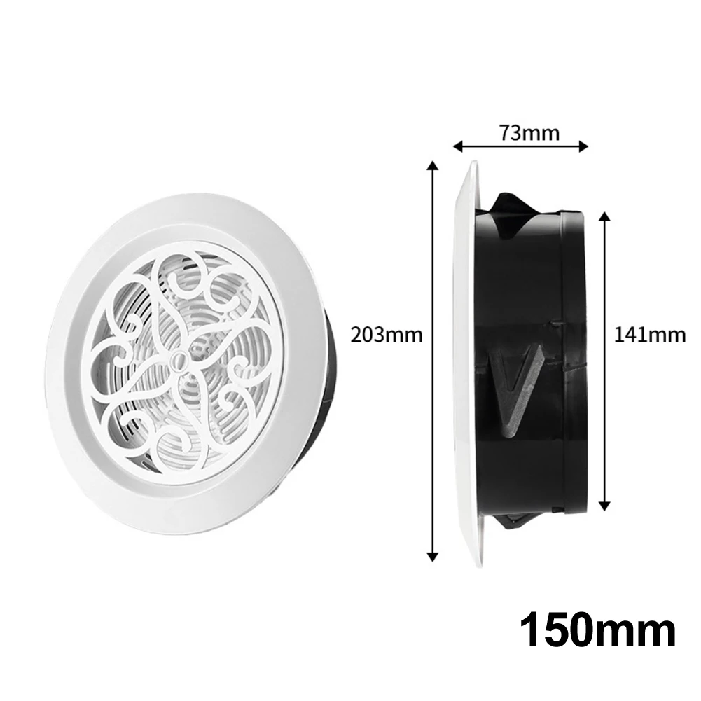 Round Air Vent Grille Air Ventilation Cover Vent Cover Outlet Fresh ABS Adjustable Volume Indoor Ventilation Vents Air Vent Grille