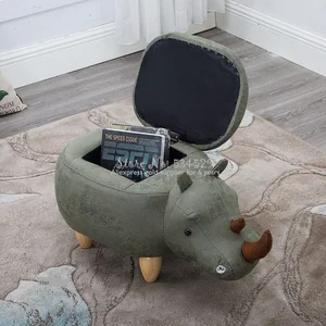 Image for 30% A2 Creative Rhinoceros Footstool Solid Wood Sh 
