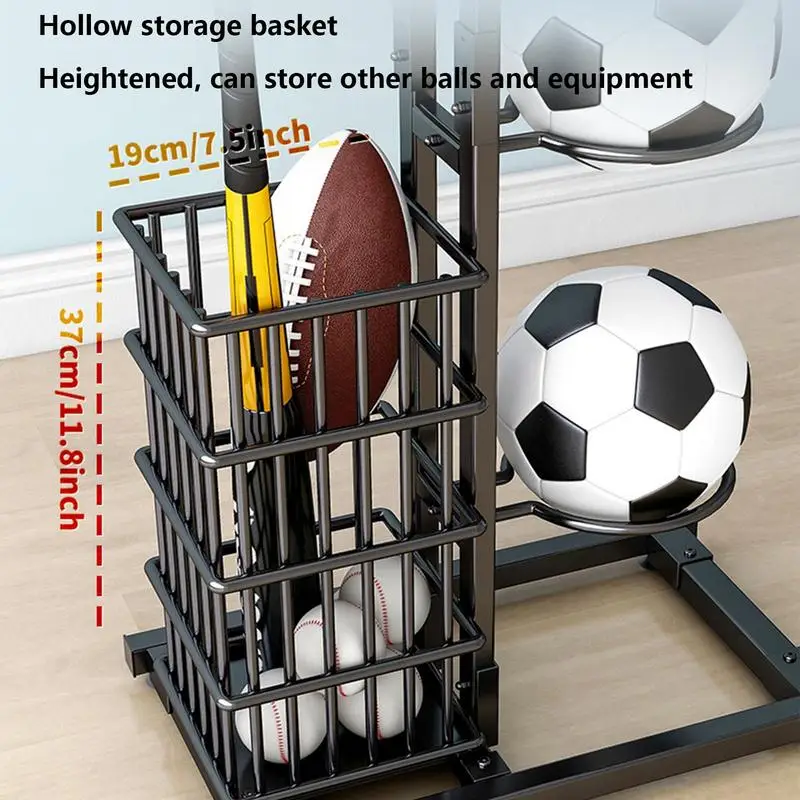 Indoor Children Basketball Storage Rack Home Organizer For Balls Football Storage Basket Kindergarten Volleyball Stand Holder