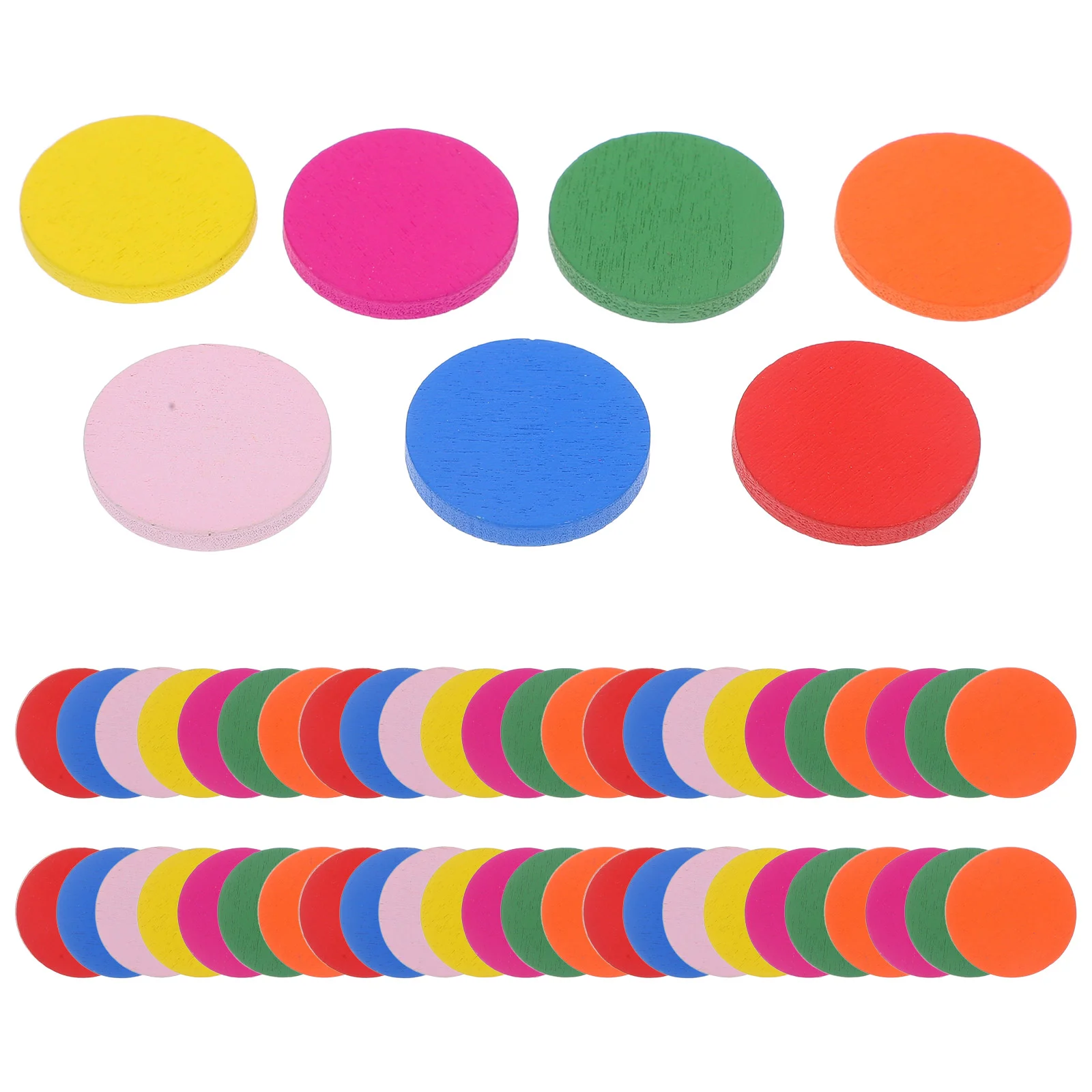 

Sense Rounds Pieces Colorful Round Wood Circle Kids Handmade Crafts Educational Handicraft Pupils Teaching Aids Wooden Toy