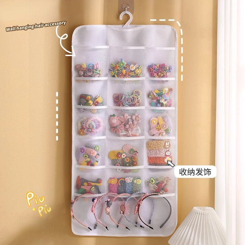 Convenient New Women Headwear Grab Claw Clips Hair Accessories Storage Wall Hanging Bag Hairpin Jewelry Headband Sorting Bag faucet lock cover hose bib covers for winter pipe convenient water outdoor wall mounted protection