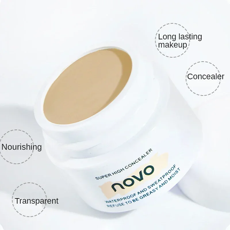 NOVO Brightening Concealer Waterproof Sweat Resistant Strongly Covers Spots Facial Acne Marks Dark Circles Woman Face Makeup  images - 6
