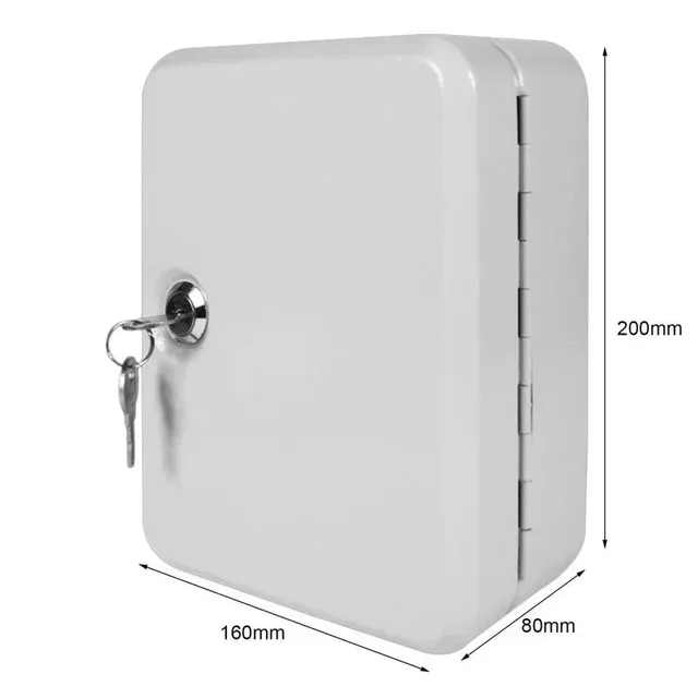 Metal Wall Mounted Multi-Key Lock Box Security Storage Box Spare Car Key Storage Box Suitable for Home Office Factory Store Use 6