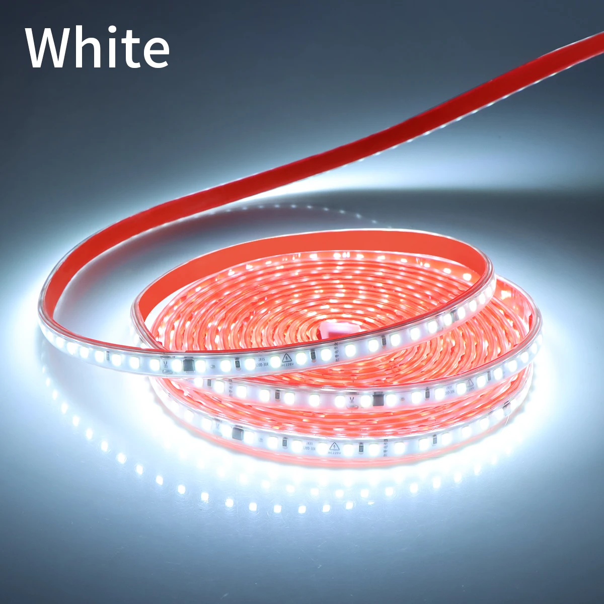Tira de luces Led adhesiva para habitación, cinta Flexible impermeable,  color blanco, rojo, azul y rosa, CA 220V, 2835, 120led/m - AliExpress