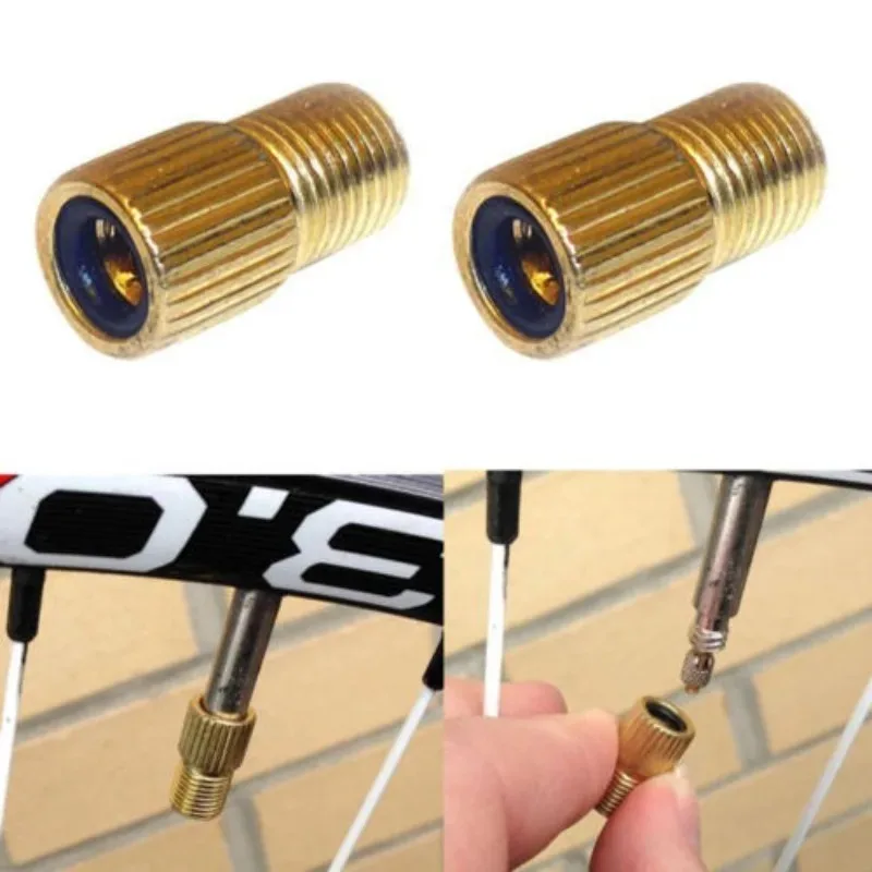 8-2pcs Bicycle Valve Pump Adapter Bike Valve Converter Presta To Schrader Convert Nozzle Inflation Adaptor Bicycle Accessories
