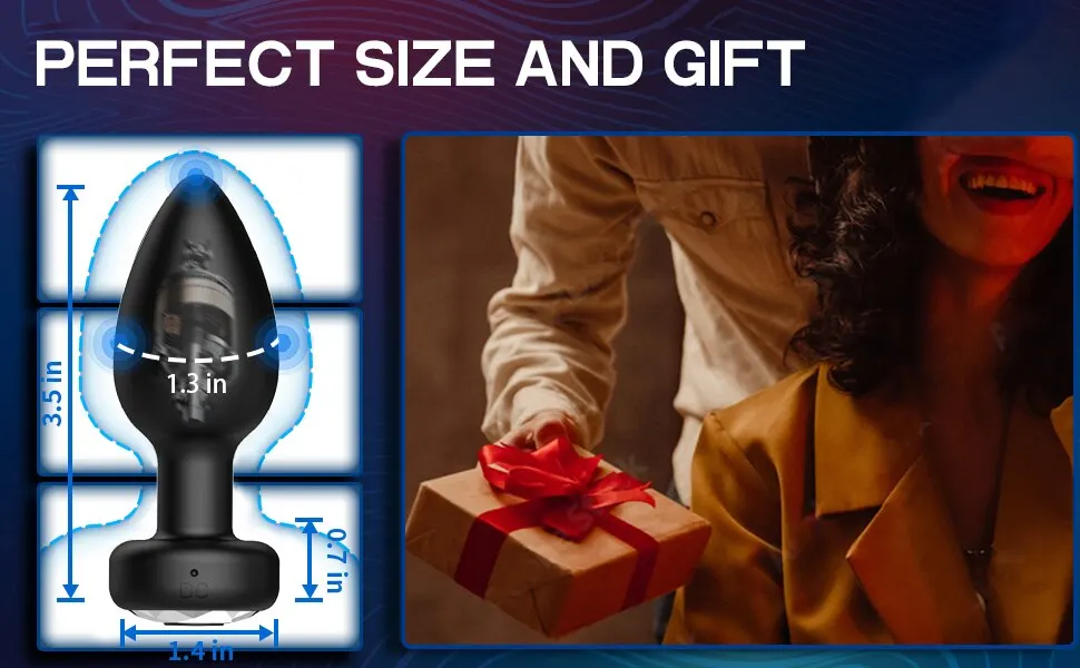 Vibratore anale con telecomando Butt Plug Massaggiatore per la prostata Masturbatore femminile Giocattoli sessuali per adulti per donne Uomini Gay_voghion.com