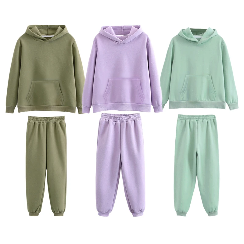 1-8Y Children Girl Boy Cotton Clothes Set Hoodie Pullover Sweatshirt Child Sport Suit Spring Autumn Kids Loungewear Clothes Set