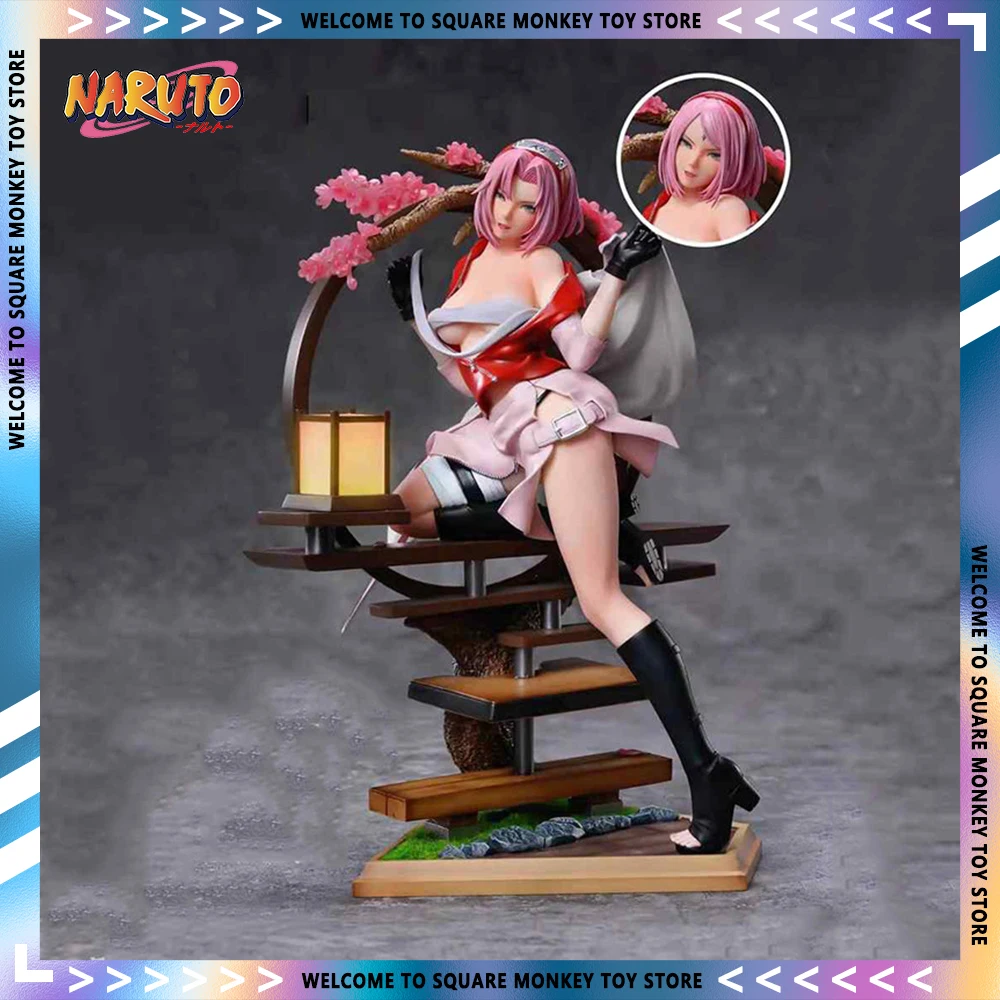 

33cm Naruto Haruno Sakura Anime Figure Shippuuden Hentai Clothes Removable Sexy Figures Gk PVC Statue Model Doll Collectible Toy