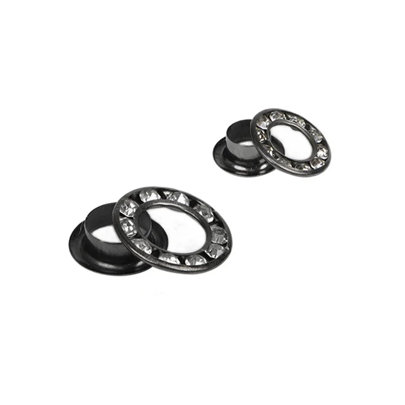 Brass Grommets Eyelets with Rhinestone for Leathercraft Shoes Bag Canvas Dress Clothes Eyelet Accessories eyelet grommet ring kit eyelet grommet ring grommet eyelet kit screw back eyelets metal eyelet buttons 100sets