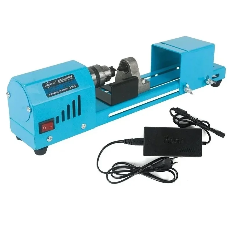 Wood Lathe 150W Mini Lathe Beads Machine Miniature Buddha Pearl Lathe DIY Woodworking Drill Rotary Tool 12V/24V