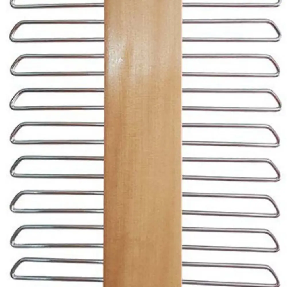 Ties Hanger Holder Rack Silk Scarf Belt Organizer Cabinet Wooden Storage Hanging Rack For Wardrobe Closet 20 Bar