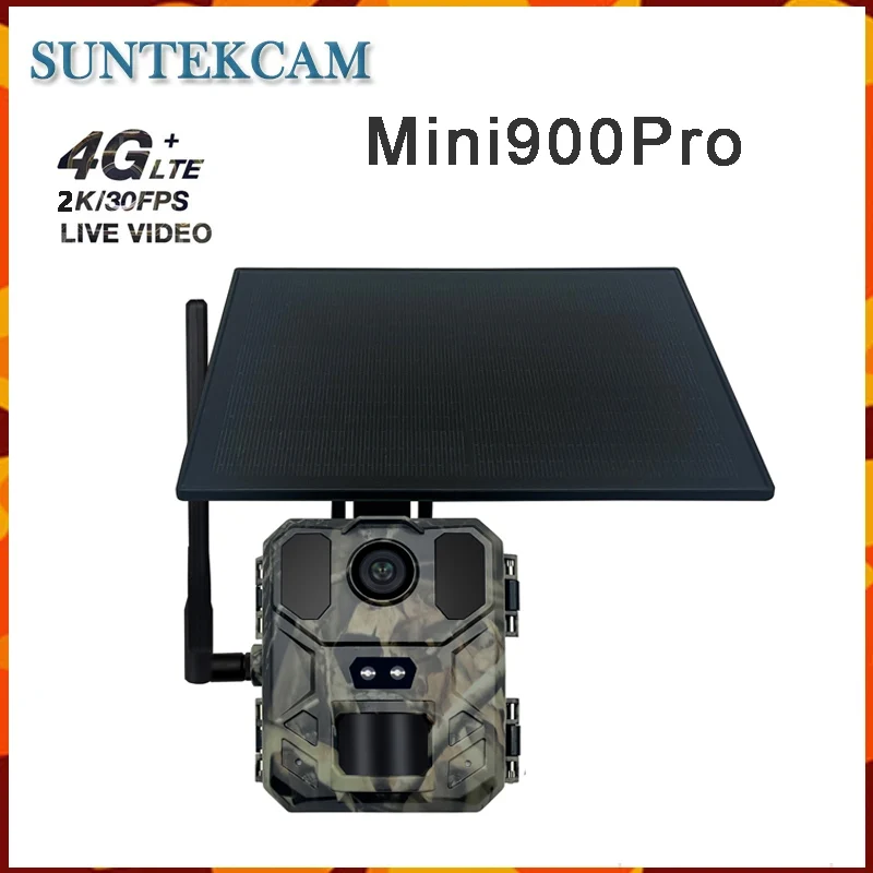New MiNi900Pro2K 4G solar lithium battery outdoor hunting camera APP remote mobile control to view photos and videos anytime