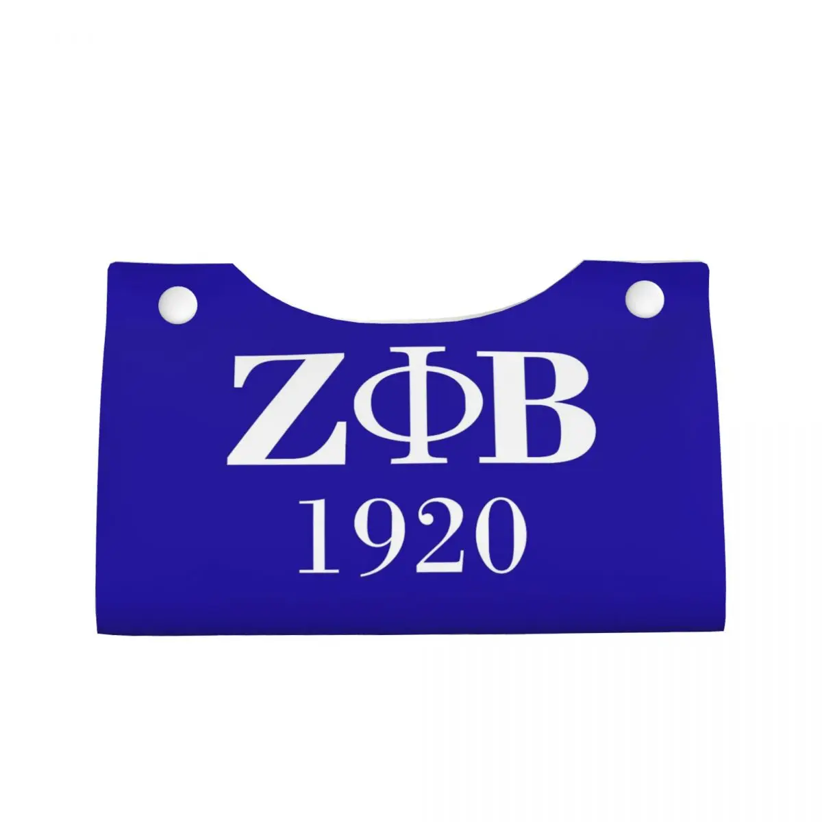 Custom Zeta Phi Beta Sorority Logo Facial Tissue Box Cover Rectangular Greek Letter 1920 PU Leather Tissue Box Holder for Office 2