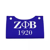 Custom Zeta Phi Beta Sorority Logo Facial Tissue Box Cover Rectangular Greek Letter 1920 PU Leather Tissue Box Holder for Office 2