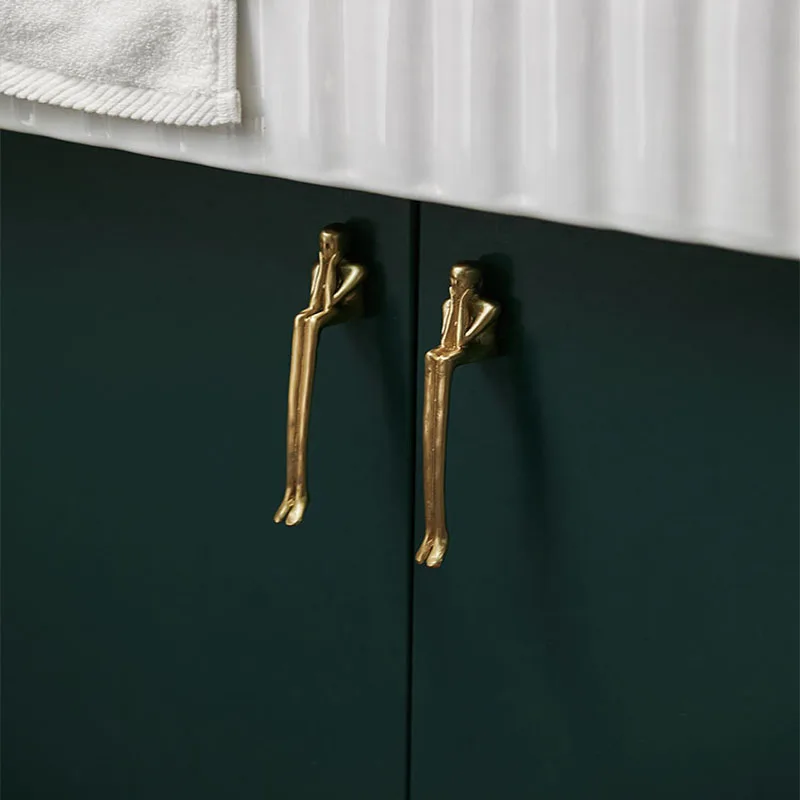 

Креативная ручка для шкафа, золотые ручки для ящиков, латунная ручка для шкафа, в скандинавском стиле, твердая латунь, мебельная фурнитура и ручки