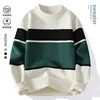 2024  Winter Fashion Sweater Men  Casual Knit Pullovers Mens Thick Warm  Loose Knitted Sweaters O-Neck Streetwear Man 2
