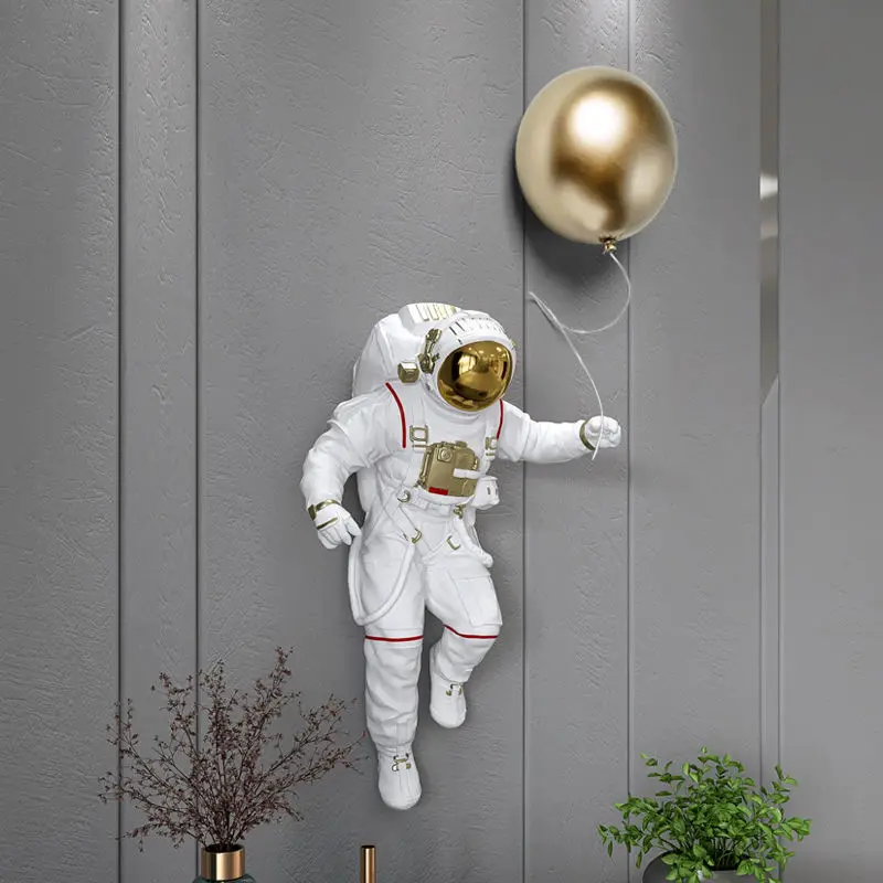 Nordic Astronaut Resin Wall Decoration Items Home Children's Room Background Wall Accessories Art Cafe Hotel Sticker Decor